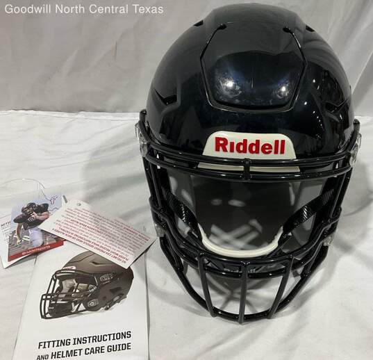 Riddell Black Plastic Football Helmet image number 1