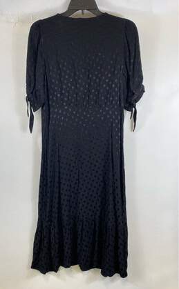 NWT Maeve Womens Black Polka Dot Short Sleeve V-Neck Fit & Flare Midi Dress Sz 6 alternative image