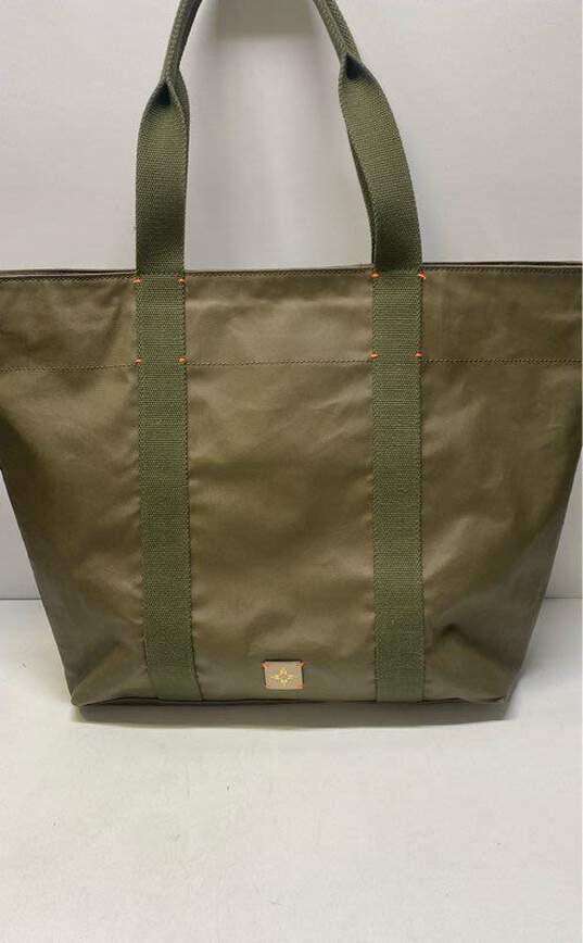 India Hicks Coated Canvas Large Tote Army Green image number 1