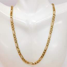 14K Gold Chunky Figaro Chain Necklace 17.2g alternative image