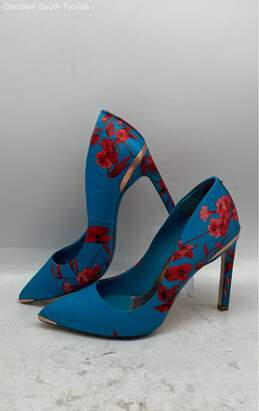 Ted Baker Womens Blue With Design Flowers Size 36.5 Shoes