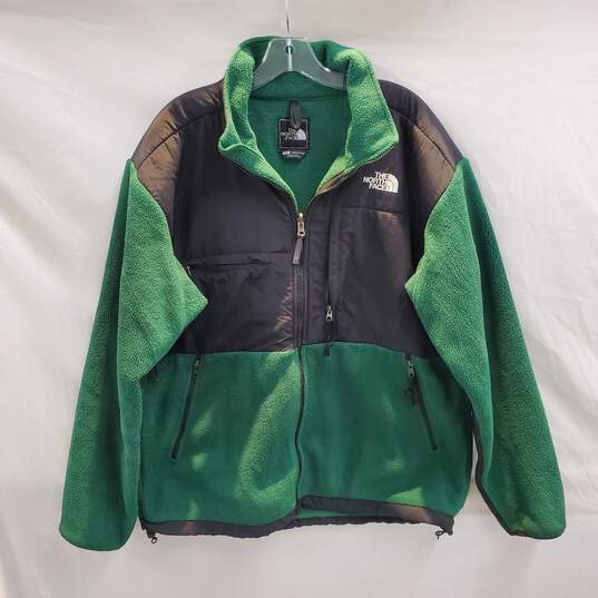 The North Face Green/Black Polartec Fleece Zip Up Jacket Men's Size L image number 1