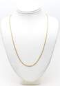 14K Yellow Gold Tinsel Chain Necklace 3.5g image number 1