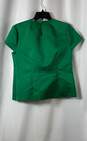 NWT J.Crew Womens Green Short Sleeve Crew Neck Casual Blouse Top Size 8 image number 2