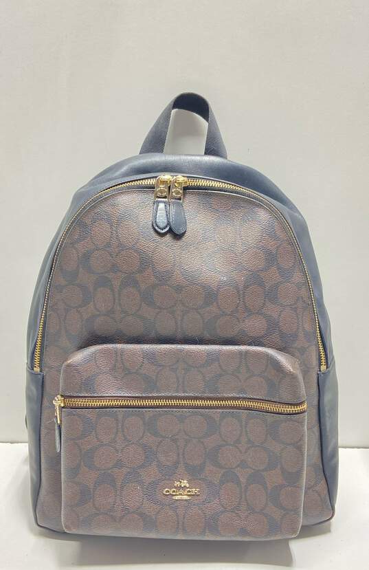 Coach Canvas Brown Charlie Backpack F58314 image number 1