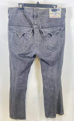 True Religion Mens Gray High Rise 5 Pockets Denim Straight Leg Jeans Size 36 alternative image