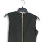 NWT Womens Black Round Neck Sleeveless Back Zip A-Line Dress Size 6 image number 4