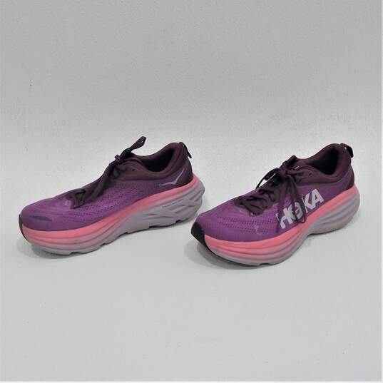 Buy the Hoka One One Bondi 8 Purple Women's Shoes Size 10