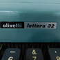 1973 Olivetti Lettera 32 Blue Portable Typewriter w/ Case image number 3