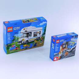 LEGO City Holiday Camper Van 60283 & Police Dog Unit 60241 Sealed