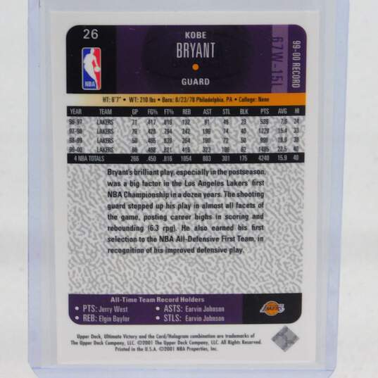 2000-01 Kobe Bryant Ultimate Victory Los Angeles Lakers image number 2