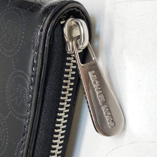 Buy the Michael Kors Women's Black Logo Zip Around Wallet | GoodwillFinds
