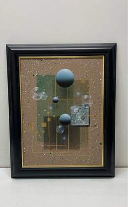 Abstract Surrealism Mixed Media on Canvas Giclée by Josef Kugler Signed Framed