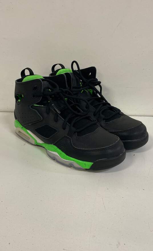 Air Jordan Flight Club 91 (GS) Black Green Strike Athletic Shoes Women's SZ 6.5 image number 2