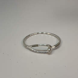 Designer Lucky Brand Silver-Tone Wrapped Hinged Hammered Cuff Bracelet alternative image
