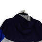 NWT Mens Blue White Hooded Long Sleeve Full-Zip Windbreaker Jacket Size M image number 4