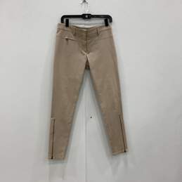 Brunello Cucinelli Womens Khaki Zipper Pocket Skinny Leg Jegging Jeans Size 6