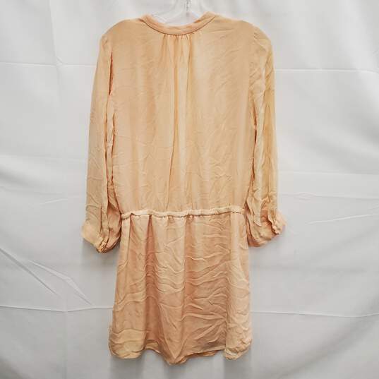 VTG Babaton WM's 100% Silk Beige Blouse Dress Size L image number 2