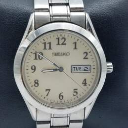 Men's Seiko Classic Cream Dial Stainless Steel Watch