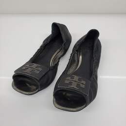 Tory Burch Black Leather Ballet Flats Women's Size 7.5M