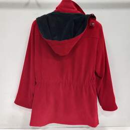 Fleet Street Pea Coat Style Red Hooded Jacket Size Medium alternative image