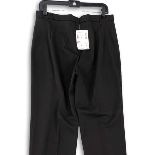 Buy the Nordstrom Women's Black Flat Front Slacks Dress Pants Size