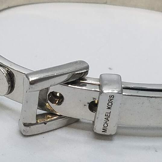 Michael Kors Unique Belt buckle Stainless Steel Hinge Bangle image number 2