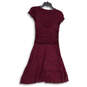 Womens Red Regular Fit V-Neck Cap Sleeve Pullover A-Line Dress Size XS image number 2