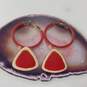 Assorted Red Toned Fashion Jewelry Lot of 8 image number 6