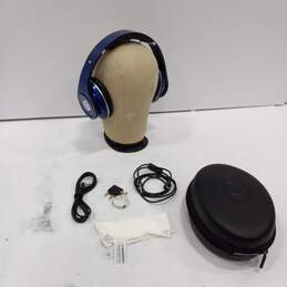 Beats Blue Ear-Cup Headphones w/ Case