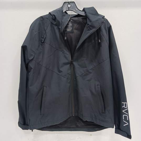 RVCA VA Black Windbreaker Jacket Men's Size M image number 1