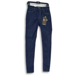 NWT Levi's Womens Blue Denim 720 High Rise Dark Wash Skinny Jeans Size 28