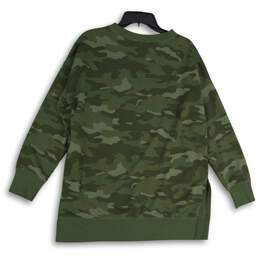 Old Navy Womens Green Camouflage Crew Neck Long Sleeve Pullover Sweatshirt Sz M alternative image