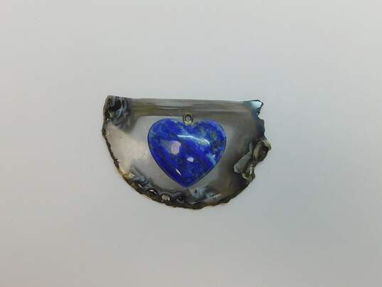 Artisan Silvertone Kyanite & Lapis Heart Pendants & Aventurine & Eilat Beaded Necklaces Moonstone Pearl Amethyst & Fluorite Bracelets 170.4g image number 3