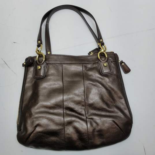 Metallic Bronze Leather Phone Bag