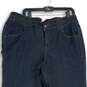 NWT Lane Bryant Womens Blue Denim Dark Wash Trouser Wide Leg Jeans Size 18 image number 3