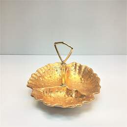 Candy Dish Vintage Weeping Bright Gold 22K Confection  Dish alternative image