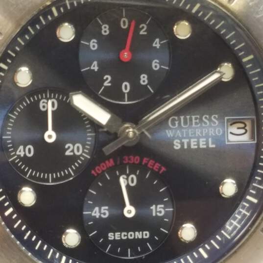 Guess Water Pro Steel W/ Blue Dial 100M WR Watch image number 2
