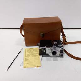 Vintage Kodachrome Movie Camera In Hard Brown Leather Case