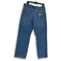 Carhartt Mens Blue Denim Medium Wash Relaxed Fit Straight Jeans Size 34X30 alternative image