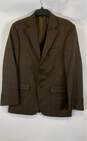 Pronto Uomo Mens Brown Plaid Single Breasted Notch Lapel Blazer Jacket Size 38R image number 1