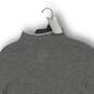 Nicole Miller Womens Pullover Sweater Shirt Mock Neck Gray Tight-Knit Size XS image number 3