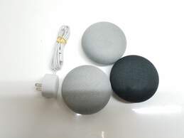 Lot of  3 Google Home Mini Smart Speakers alternative image
