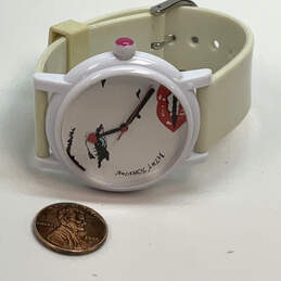 Designer Betsey Johnson Marilyn White Strap Round Dial Analog Wristwatch alternative image
