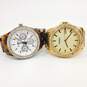 Fossil 1341704 & 2456 Stainless Steel & Acrylic Rhinestone Watches 167.4g image number 1