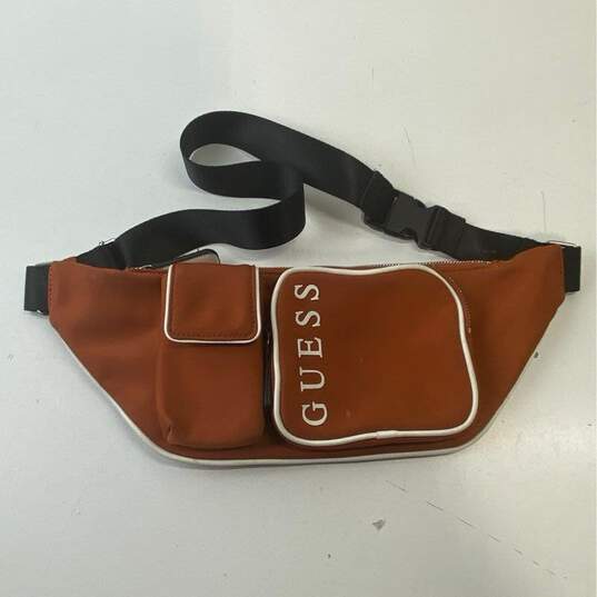 GUESS Logo Brown Nylon Fanny Body Belt Bag image number 1