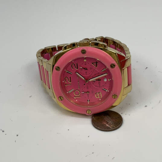 Designer Michael Kors Tribeca MK-5745 Gold-Tone Stainless Analog Wristwatch image number 3