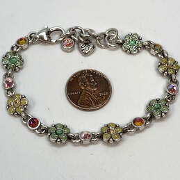 Designer Brighton Silver-Tone Multicolor Crystal Stone Link Chain Bracelet alternative image