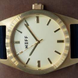 Neff Nightly Gold Tone & Black Quartz Watch