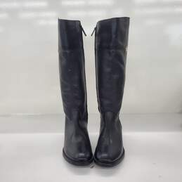 Tory Burch Women's Black Pebble Leather Knee High Riding Boots Size 10 alternative image